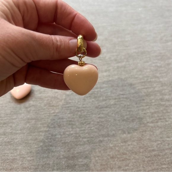 Sezane Pippa Earrings heart gold half hoop - Picture 4 of 5